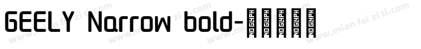 GEELY Narrow bold字体转换